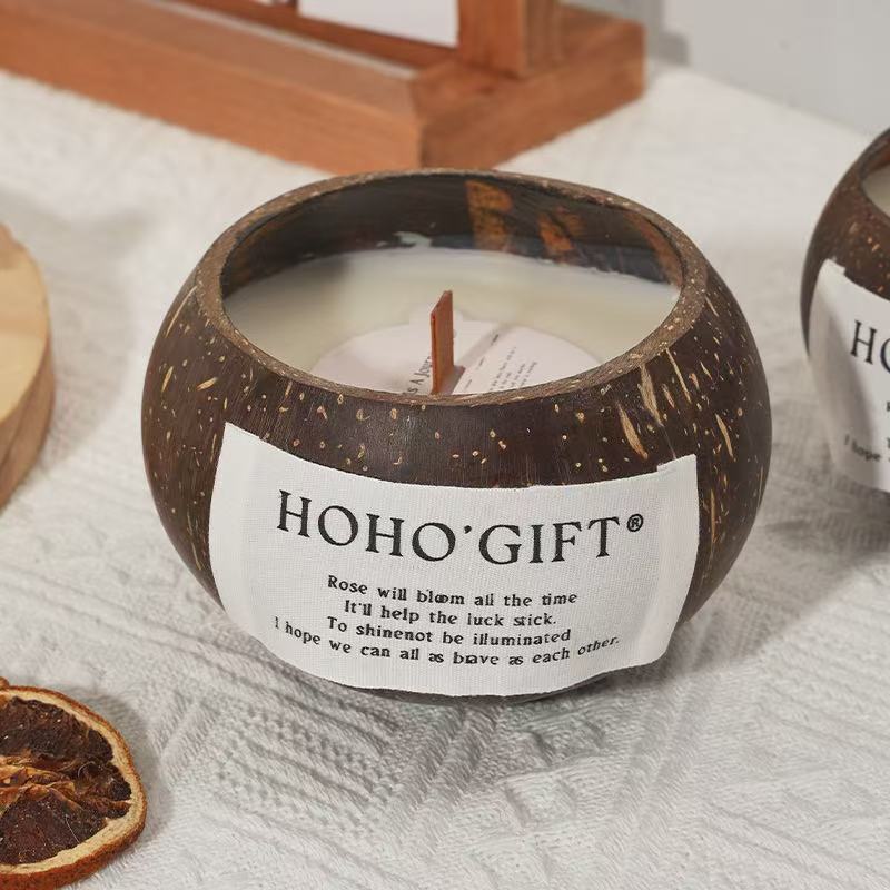 Coconut Shell Incense Candle - LunaVista