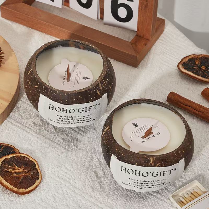 Coconut Shell Incense Candle - LunaVista