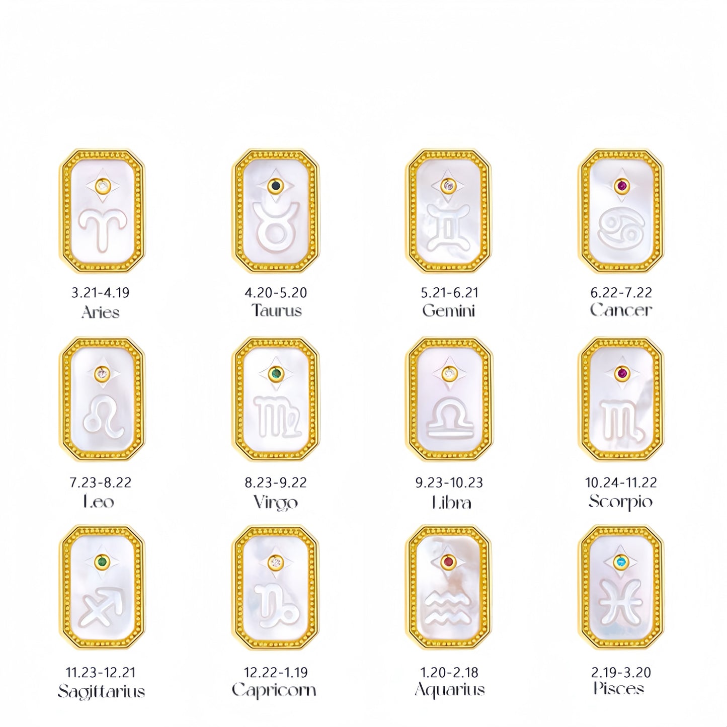 12 Zodiac Signs Pendant - LunaVista