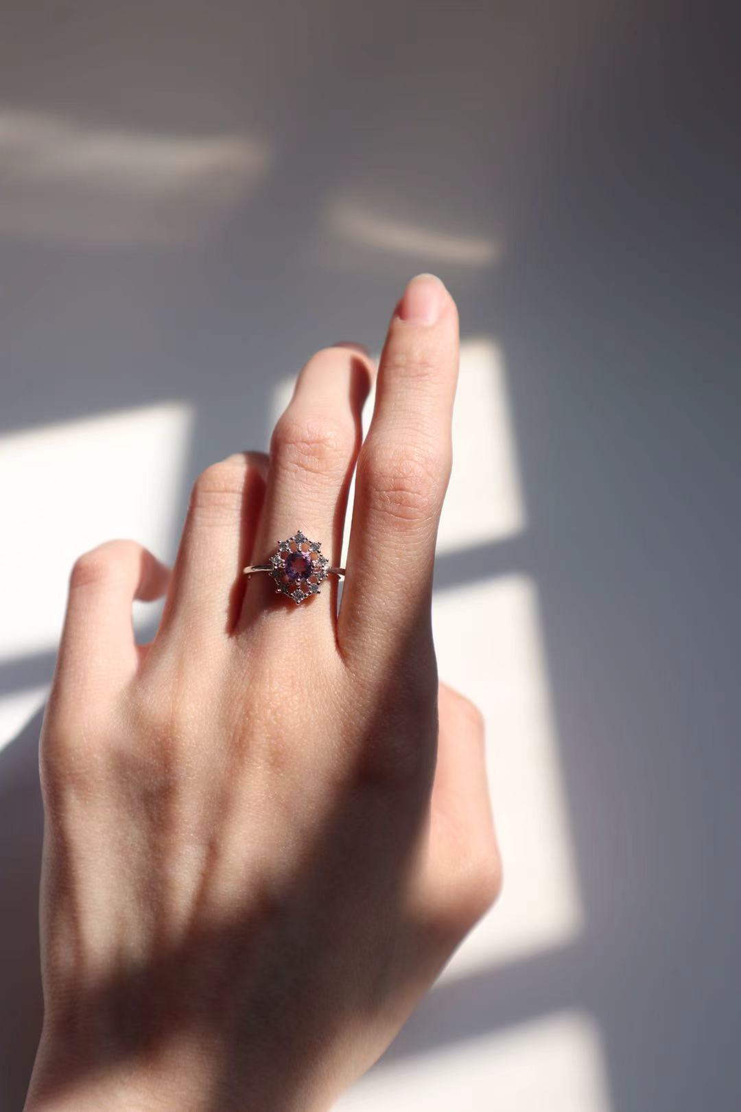 Silver Setting Amethyst Crystal Ring - LunaVista