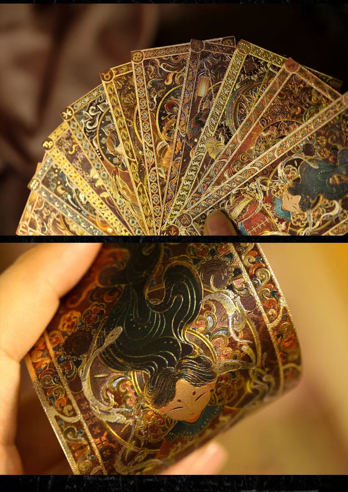 Chinese Style Foil Decorating 12 Zodiac Signs Bookmark Set - LunaVista