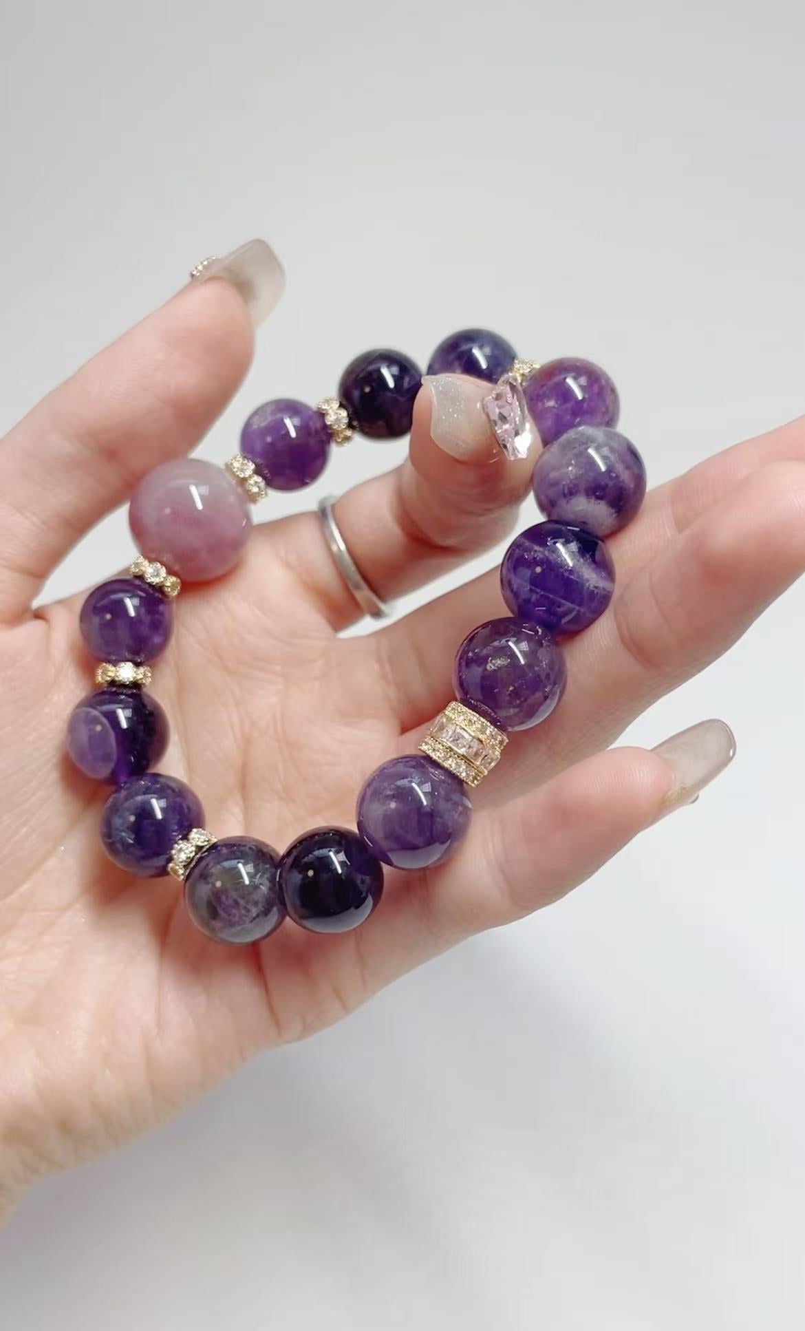 Urugeuy Amethyst Crystal Bracelet Pass all Exams and Interviews - LunaVista