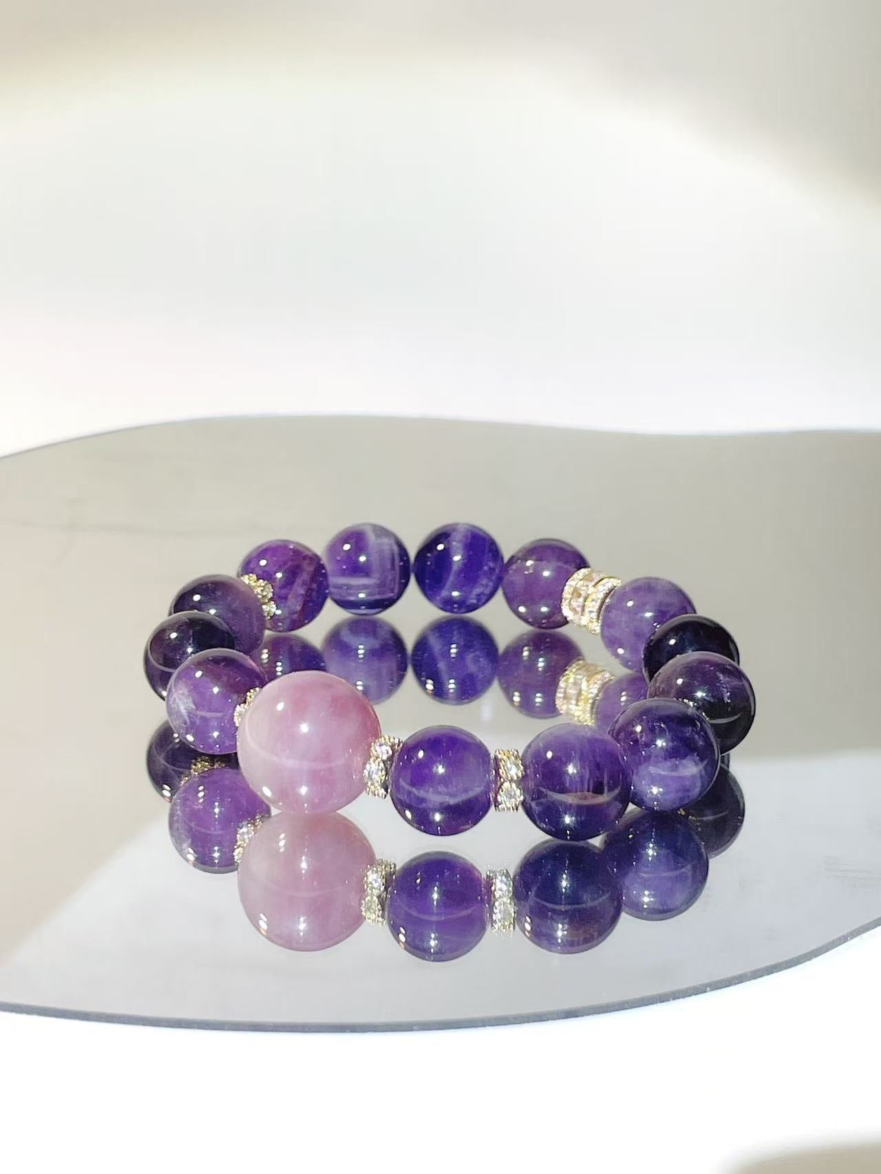 Urugeuy Amethyst Crystal Bracelet Pass all Exams and Interviews - LunaVista