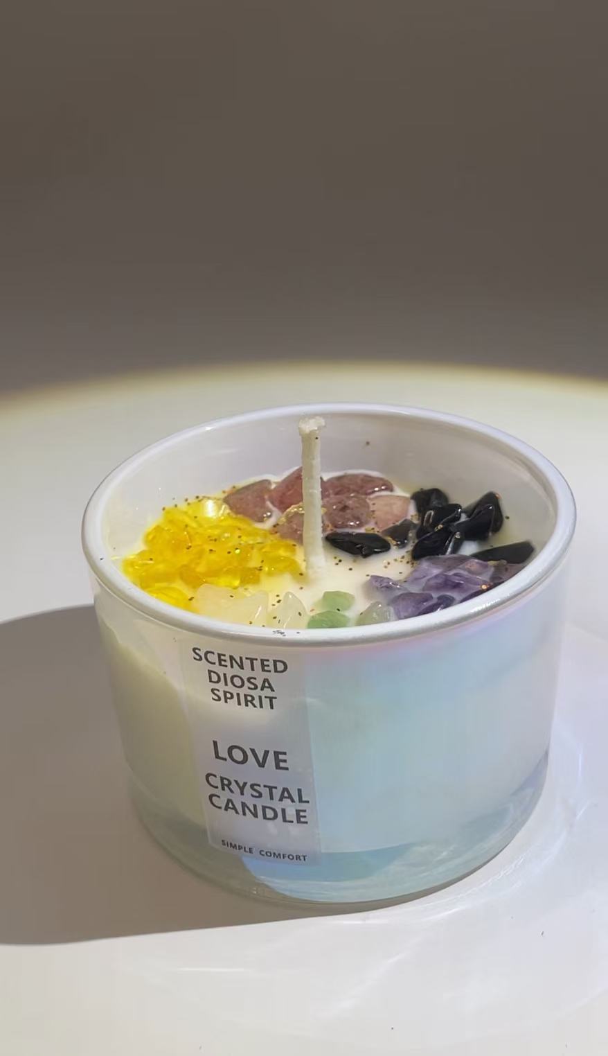 6 Crystals Mix Energy Scented Candle - LunaVista