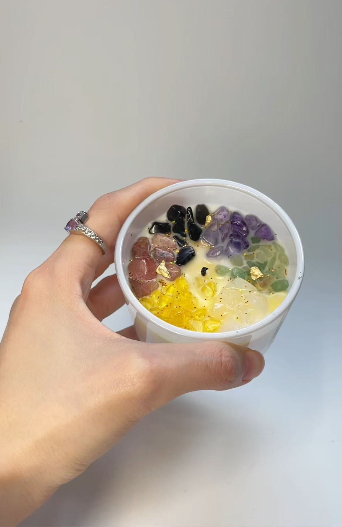6 Crystals Mix Energy Scented Candle - LunaVista