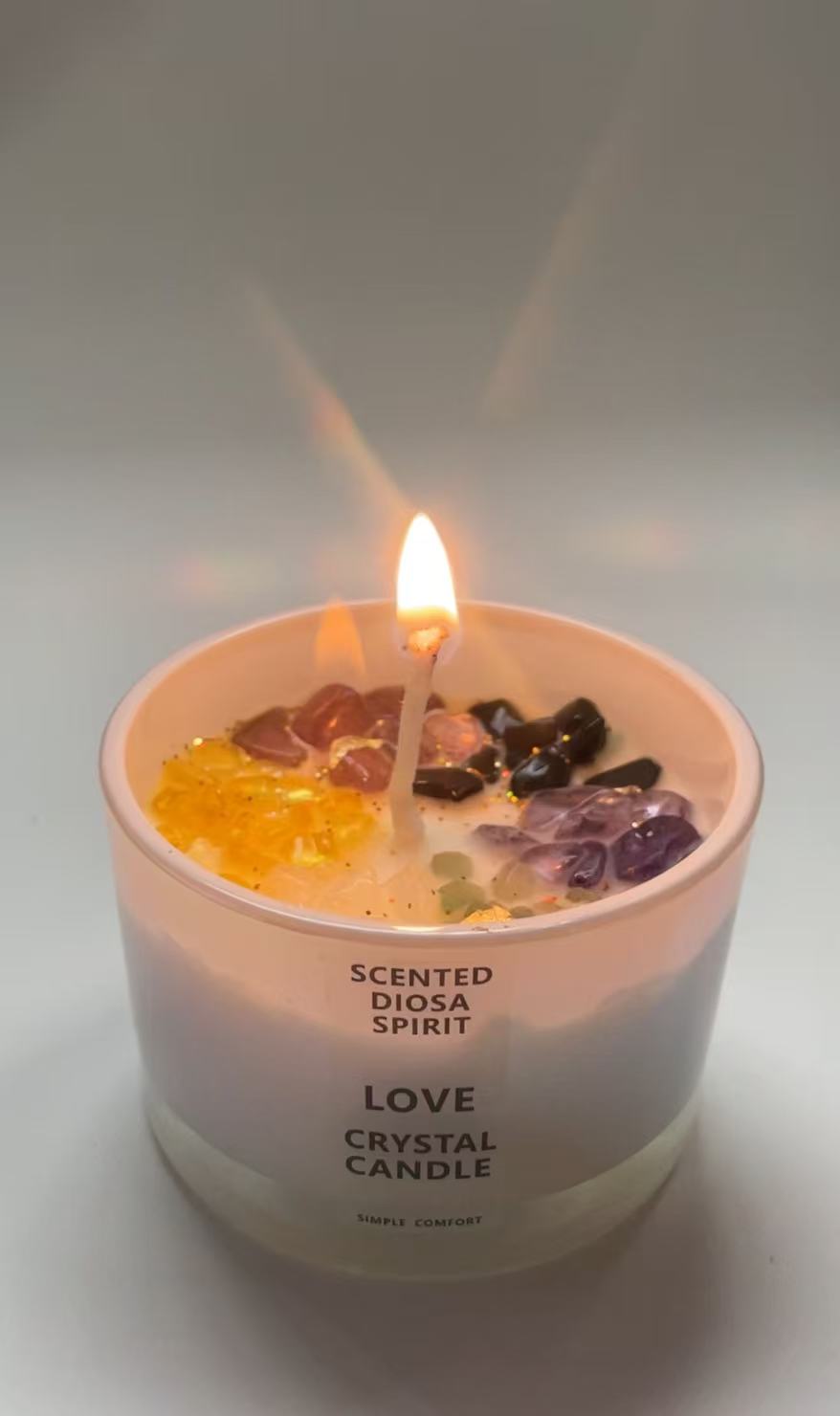 6 Crystals Mix Energy Scented Candle - LunaVista
