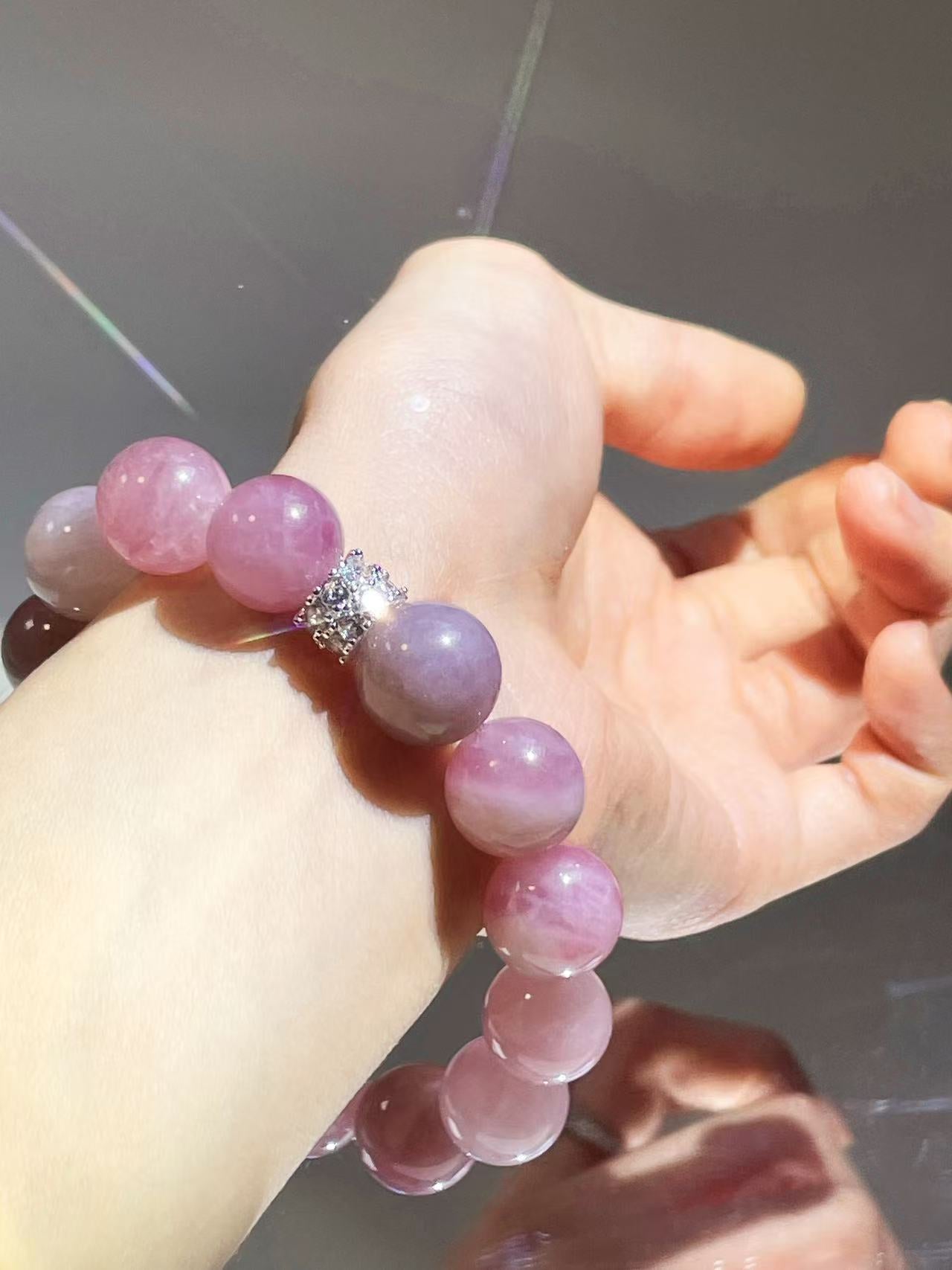 Pretty Pink Rose Quartz Crystal Bracelet | Attract Person You Like - LunaVista