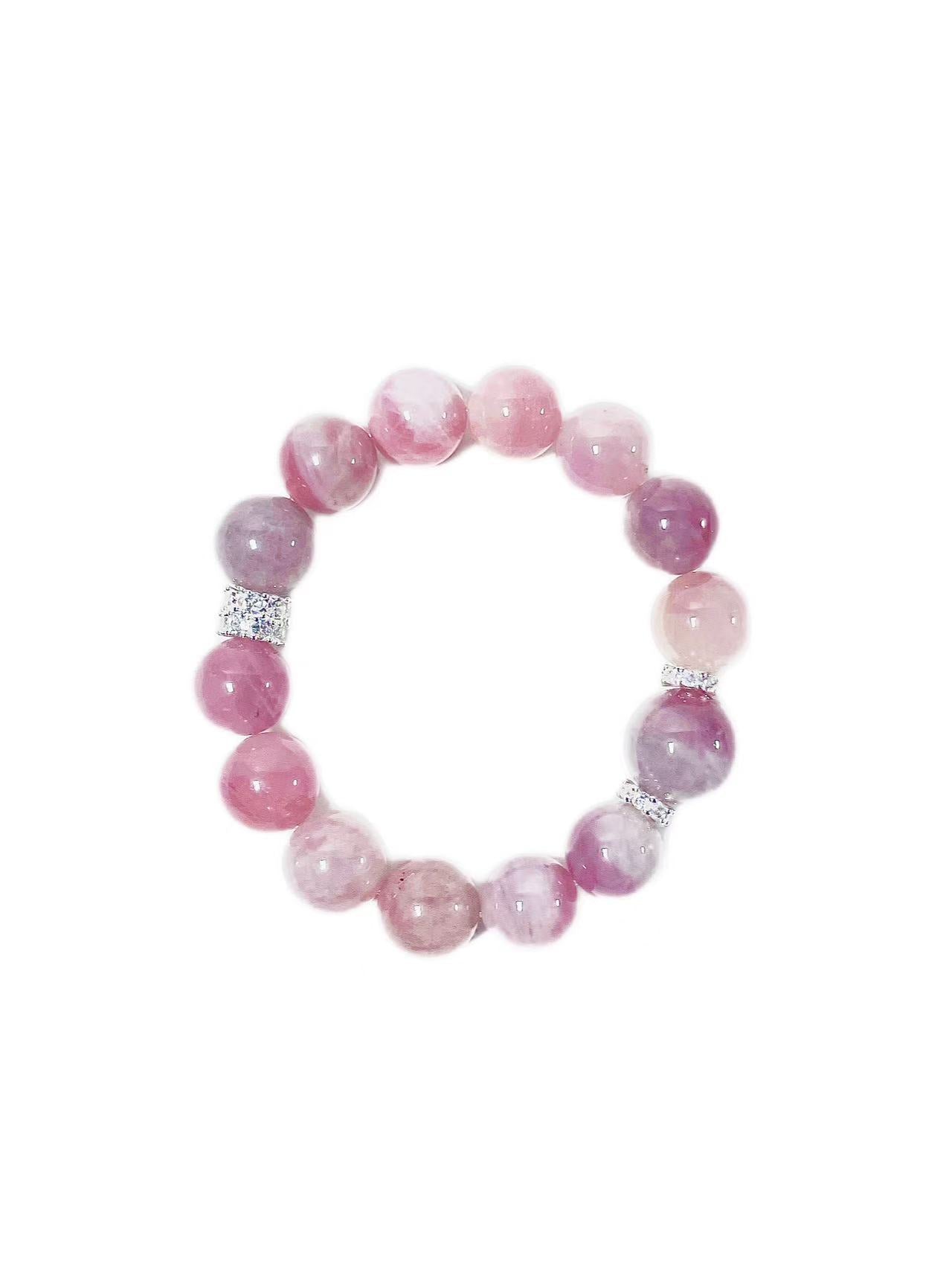Pretty Pink Rose Quartz Crystal Bracelet | Attract Person You Like - LunaVista